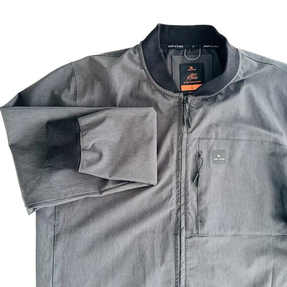 Rip Curl Men's Elite Anti-Series Crew Jacket Size Large Black Grey Windbreaker - Picture 5 of 8